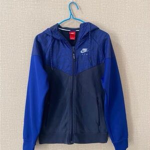 Nike Kids Two-Tone Blue Hooded Jacket